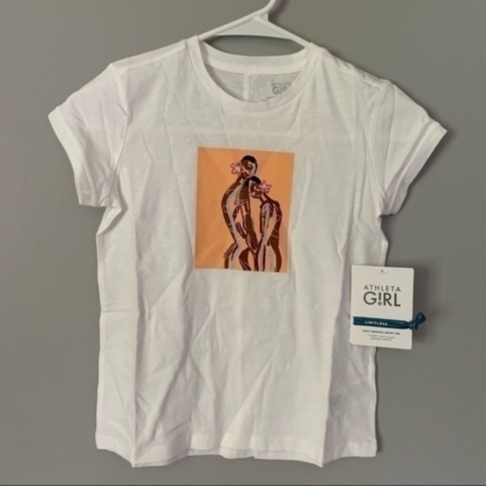 NWT. ATHLETA Girls’ Graphic Artist Tee - Picture 3 of 5